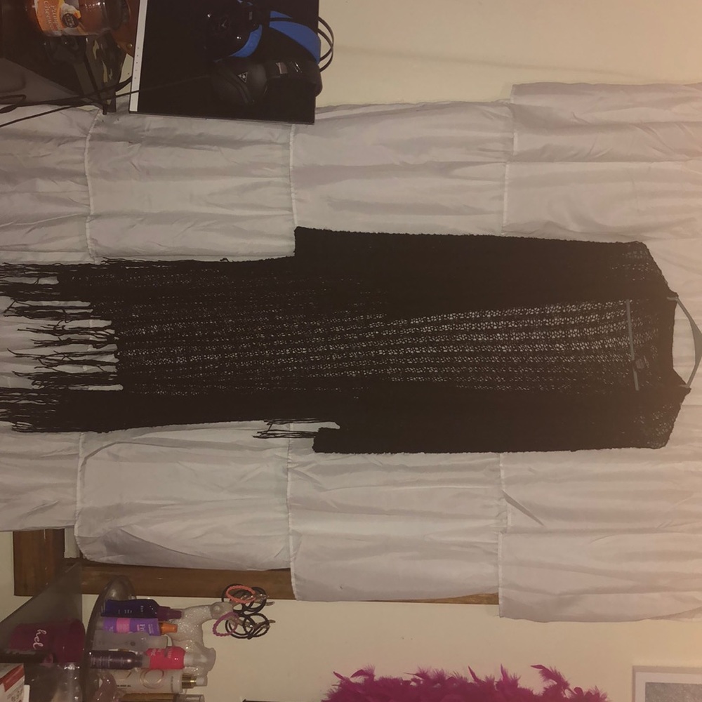 Black fall or winter cover up